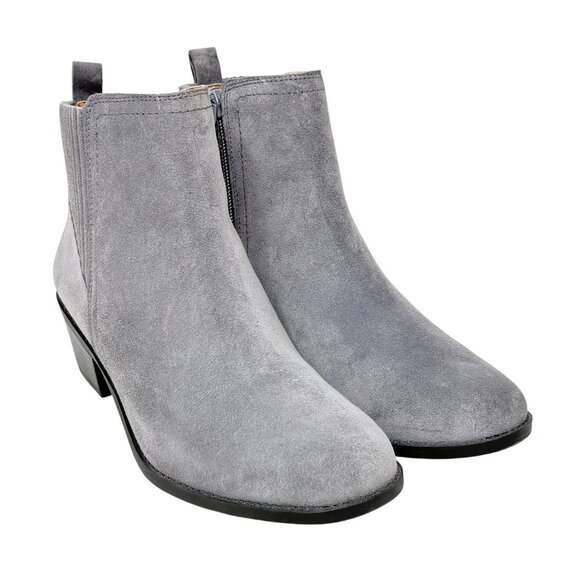 Vionic Womens Devon Ankle Boots Sz 8 Gray Suede Clean Girl Quiet Luxury Classic - Picture 2 of 10